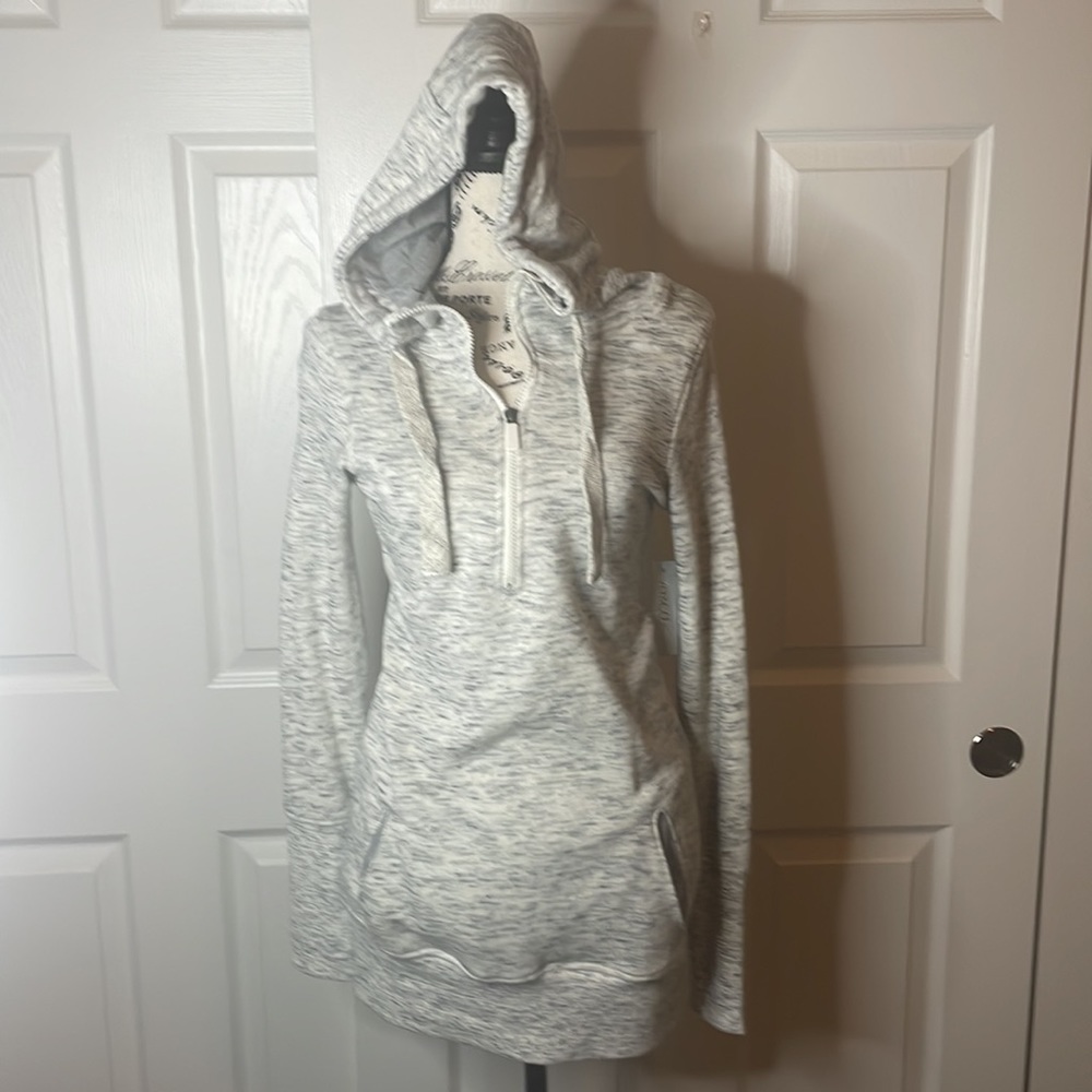 Jo&Co Jeans Oatmeal Hoodie Long with Pockets